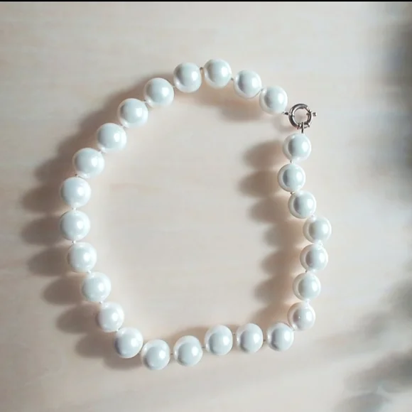 High End Vintage Faux Pearl 925 Necklace - Picture 3 of 5